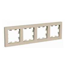Рамка 4 поста Systeme Electric ATLASDESIGN, горизонтальная, песочный, ATN001204