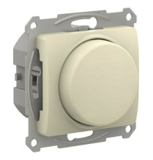 Светорегулятор (диммер) 10-400 Вт/ВА, для LED 3-150 Вт/ВА поворотно-нажимной, GLOSSA, бежевый