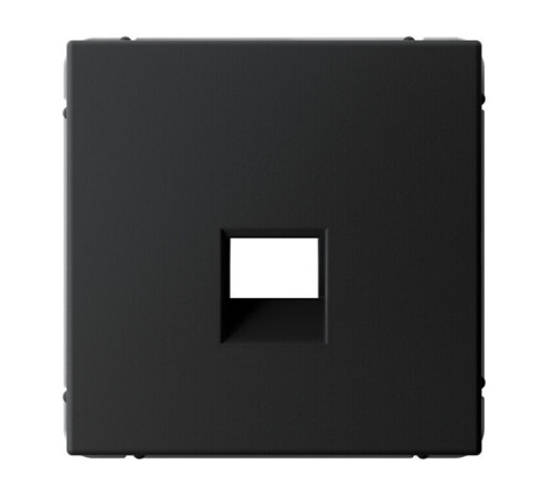 Накладка на розетку информационную Systeme Electric ARTGALLERY, скрытый монтаж, карбон, GAL001084