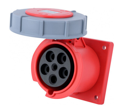 Розетка для скрытой проводки 3Р+РЕ+N 125А 380В IP67 РЩ-103