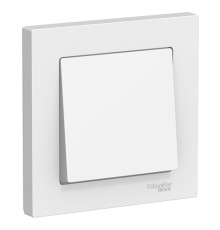 Выключатель 1-клавишный Systeme Electric ATLASDESIGN, скрытый монтаж, белый