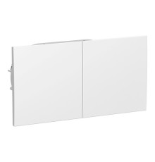 Розетка двухместная Systeme Electric ATLASDESIGN, скрытый монтаж, с заземлением, винтовые клеммы, белый