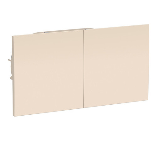 Розетка двухместная Systeme Electric ATLASDESIGN, скрытый монтаж, с заземлением, со шторками, винтовые клеммы, бежевый