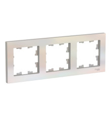 Рамка 3 поста Systeme Electric ATLASDESIGN, жемчуг