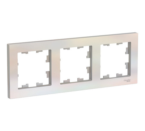 Рамка 3 поста Systeme Electric ATLASDESIGN, жемчуг