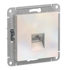 Розетка компьютерная 1xRJ45 Cat.5 Systeme Electric ATLASDESIGN, жемчуг