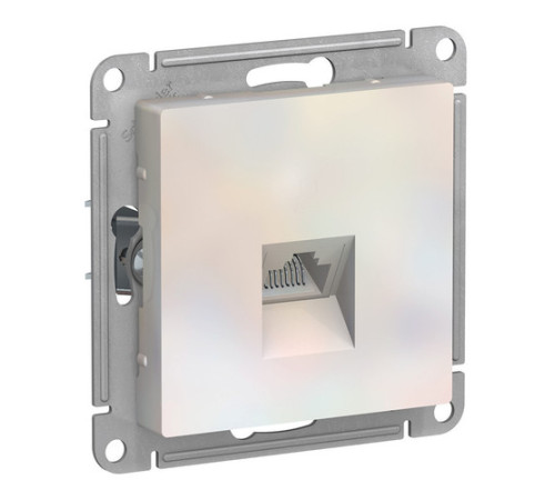 Розетка компьютерная 1xRJ45 Cat.5 Systeme Electric ATLASDESIGN, жемчуг