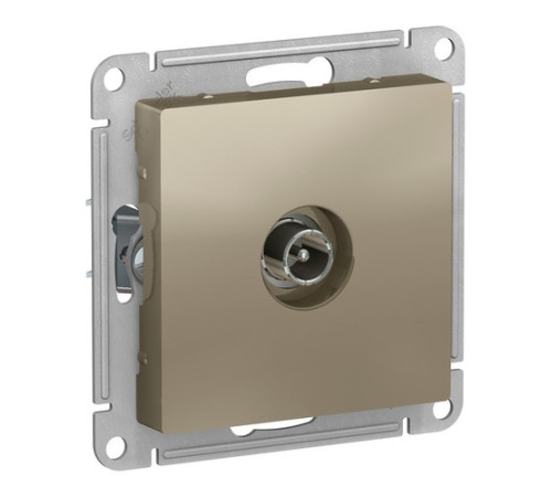 Розетка TV Systeme Electric ATLASDESIGN, оконечная, шампань