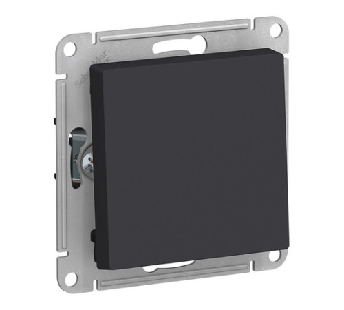 Переключатель 1-клавишный перекрестный Systeme Electric ATLASDESIGN, скрытый монтаж, карбон