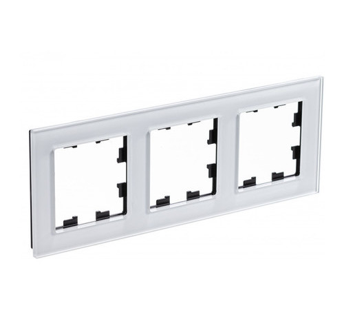 Рамка 3 поста Systeme Electric ATLASDESIGN NATURE, белый (пластик)