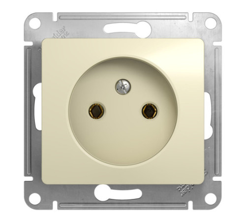 Розетка Systeme Electric GLOSSA, скрытый монтаж, без заземления, бежевый