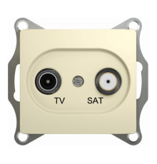 Розетка TV-SAT Systeme Electric GLOSSA, одиночная, бежевый