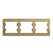 Рамка 3 поста Systeme Electric GLOSSA, горизонтальная, титан