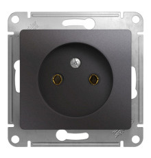 Розетка Systeme Electric GLOSSA, скрытый монтаж, без заземления, графит