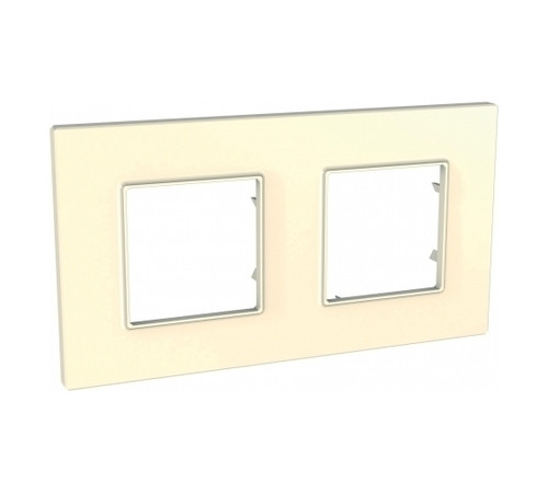 Рамка 2 поста Schneider Electric UNICA QUADRO, бежевый