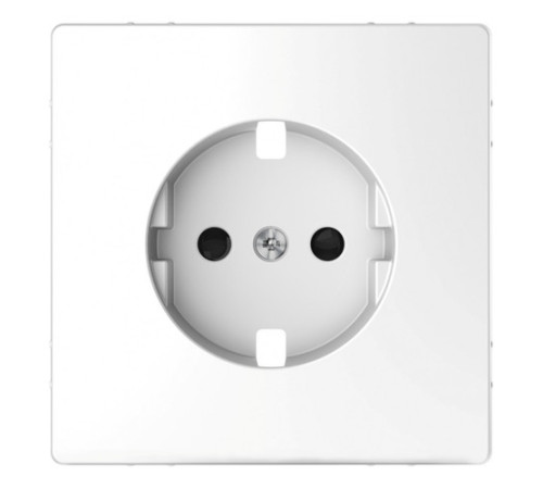 Накладка на розетку Schneider Electric MERTEN D-LIFE, с заземлением, со шторками, белый лотос