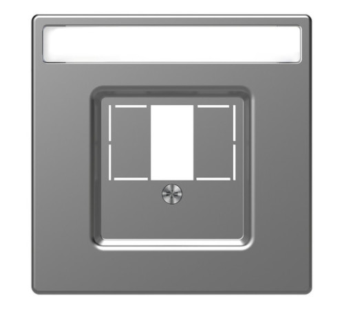 Накладка на розетку информационную Schneider Electric MERTEN D-LIFE, нержавеющая сталь