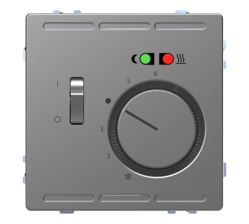 Термостат для теплого пола Schneider Electric MERTEN D-LIFE, с датчиком, нержавеющая сталь