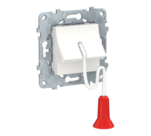 UNICA NEW ВЫКЛЮЧАТЕЛЬ со шнуром 1 м, без фиксации, сх. 1, БЕЛЫЙ