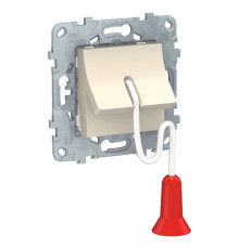 UNICA NEW ВЫКЛЮЧАТЕЛЬ со шнуром 1 м, без фиксации, сх. 1, БЕЖЕВЫЙ