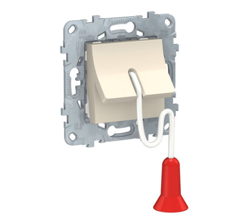 UNICA NEW ВЫКЛЮЧАТЕЛЬ со шнуром 1 м, без фиксации, сх. 1, БЕЖЕВЫЙ