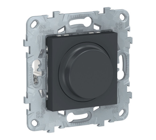 Светорегулятор поворотно-нажимной Schneider Electric UNICA NEW, 200 Вт, LED 5-100ВА, антрацит