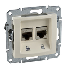 Розетка 2xRJ45 Cat.5 Schneider Electric SEDNA, бежевый