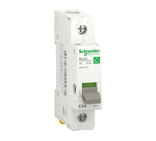 RESI9 ВЫКЛЮЧАТЕЛЬ НАГРУЗКИ (мод. рубильник) 63А 1P