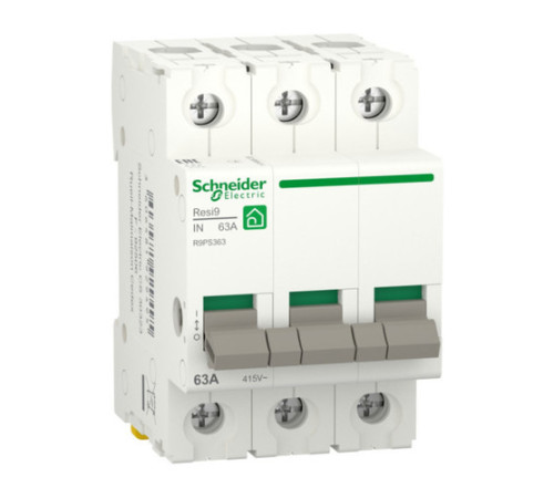 RESI9 ВЫКЛЮЧАТЕЛЬ НАГРУЗКИ (мод. рубильник) 63А 3P