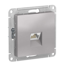 Розетка компьютерная RJ45 Cat.6 Systeme Electric ATLASDESIGN, скрытый монтаж, алюминий, ATN000386
