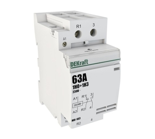 Модульный контактор DEKraft МК-103 1НО+1НЗ 40А 230В AC, 18079DEK