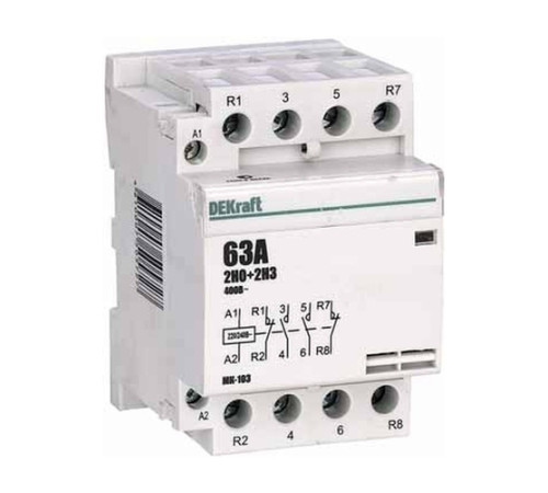 Модульный контактор DEKraft МК-103 2НО+2НЗ 63А 230В AC, 18090DEK