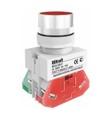 Выкл. кноп. ABLF ?22 мм Цвет:КРАСНЫЙ 220В ВK-22 DEKraft