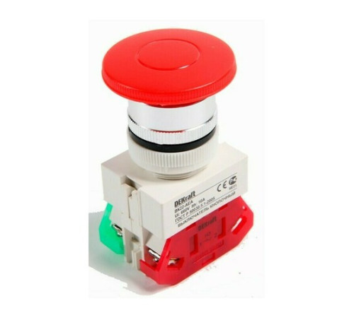 Выкл. кноп. грибок AEA 22 мм Цвет:КРАСНЫЙ 220В ВK-2