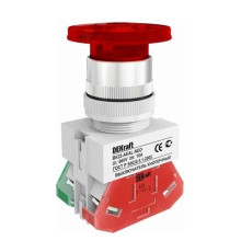 Выкл. кноп. грибок с фикс. AEAL 22 мм Цвет:КРАСНЫ