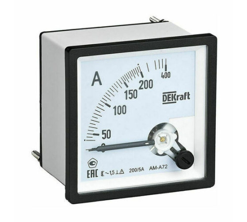 Амперметр щитовой DEKraft АМ-А72 150А AC, аналоговый, кл.т. 1,5, 50209DEK