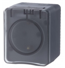 AtlasDesign Profi54 розетка с заземлением со шторками 16А 250B, АНТРАЦИТ