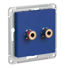 Аудиорозетка Systeme Electric ATLASDESIGN, скрытый монтаж, аквамарин, ATN001187