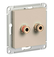 Аудиорозетка Systeme Electric ATLASDESIGN, скрытый монтаж, песочный, ATN001287