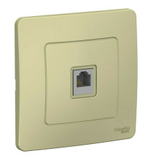 Розетка телефонная RJ11 Systeme Electric BLANCA, скрытый монтаж, бежевый, BLNIS011007