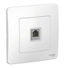 Розетка телефонная RJ11 Systeme Electric BLANCA, скрытый монтаж, белый, BLNIS011001