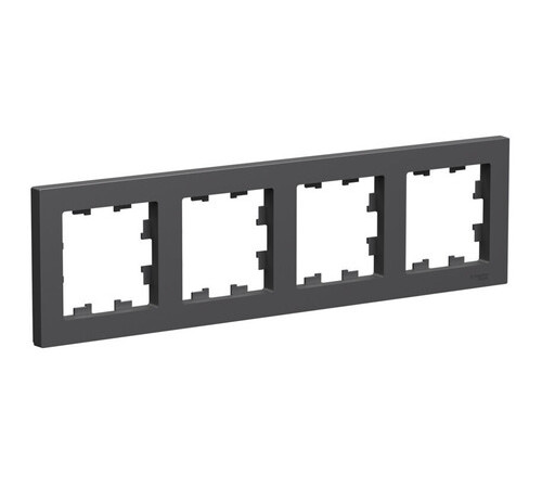 Рамка 4 поста Systeme Electric ATLASDESIGN, базальт, ATN001404