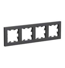 Рамка 4 поста Systeme Electric ATLASDESIGN, базальт, ATN001404
