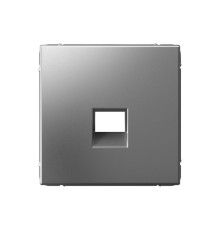 Накладка на розетку информационную Systeme Electric ARTGALLERY, скрытый монтаж, сталь, GAL000984