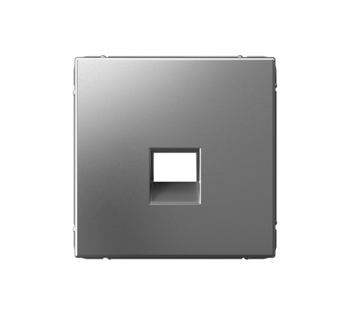 Накладка на розетку информационную Systeme Electric ARTGALLERY, скрытый монтаж, сталь, GAL000984