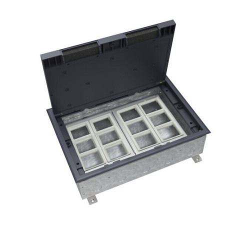 Systeme Elecrtic MultiDesk Люк на 24 модулей IP40 для бетонных полов с монтажной коробкой, тип MDK10