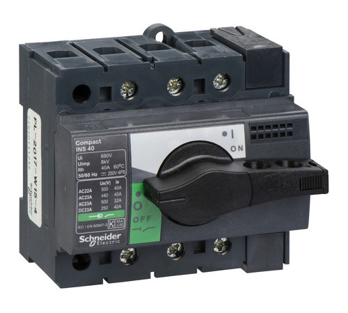 Рубильник Schneider Electric Interpact INS 40А 3P, фронтальное исполнение