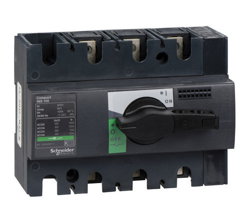 Рубильник Schneider Electric Interpact INS 100А 3P, фронтальное исполнение