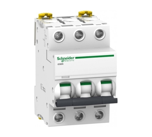 Автоматический выключатель Acti9 iC60N, 3 полюса, 6А, C, 6 кА