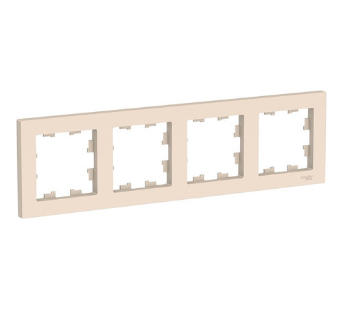 Рамка 4 поста Systeme Electric ATLASDESIGN, бежевый